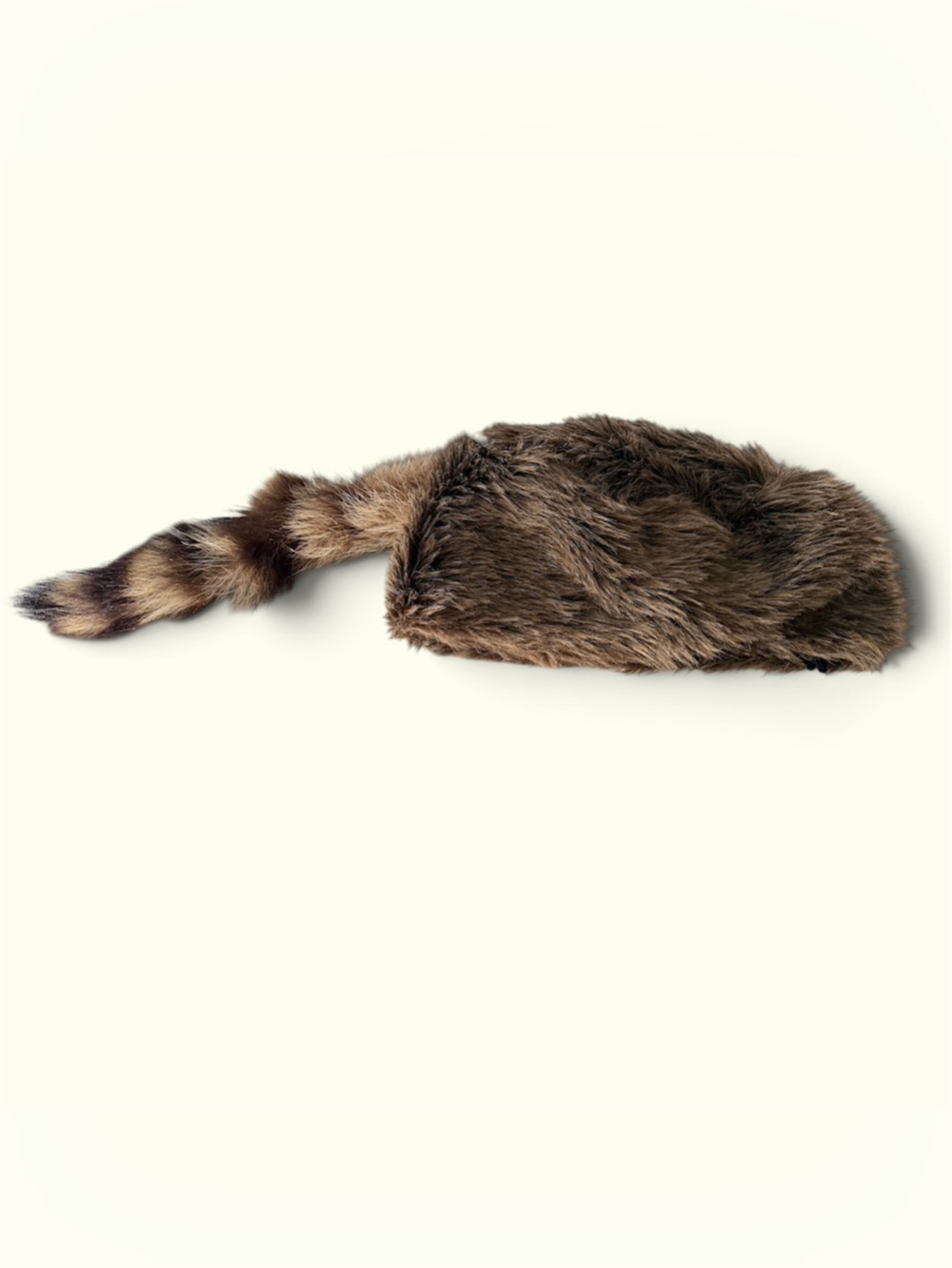 Classic Coonskin Cap – Davy Crockett Style Faux Fur Hat with Genuine Raccoon Tai